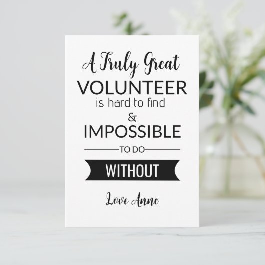 waardeweek vrijwilliger kaart (Staand voorkant)