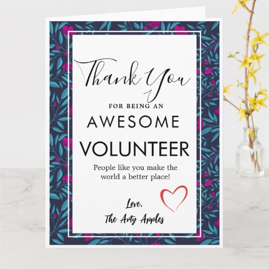 waardeweek vrijwilliger kaart (Gele Bloem)