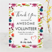 waardeweek vrijwilliger kaart (Gele Bloem)