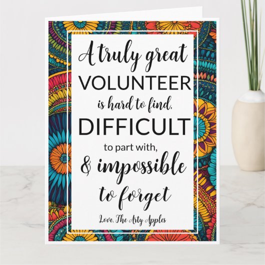 waardeweek vrijwilliger kaart (Voorkant)