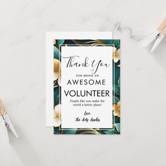 waardeweek vrijwilliger kaart (Voorkant / Achterkant in situ)