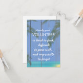 waardeweek vrijwilliger tropische week kaart (Voorkant / Achterkant in situ)