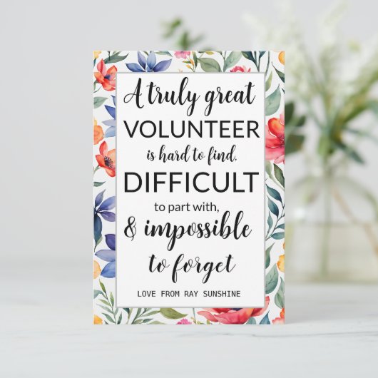 waardeweek vrijwilliger tropische week kaart (Staand voorkant)