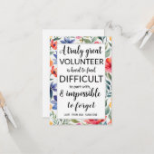 waardeweek vrijwilliger tropische week kaart (Voorkant / Achterkant in situ)