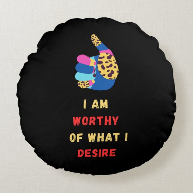 Waardig rond kussen (Voorkant)