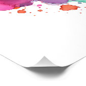 Waardig Vierkant Motivatie Waterverf Poster 16x16 (Hoek)