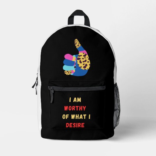 Waardige Print Cut Naaizak Bedrukte Rugzak (Voorkant)