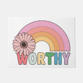 waardige regenboogbloei deurmat