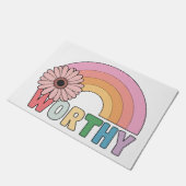 waardige regenboogbloei deurmat (Schuin)