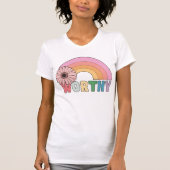 waardige regenboogbloei t-shirt (Voorkant)