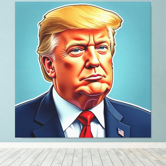Waardige Trump Canvas Afdruk (Insitu (Houten vloer))