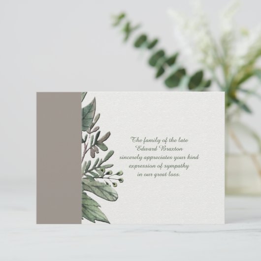 Waardigheid - Bereavement Dank u Notecard Bedankkaart (Staand voorkant)