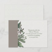 Waardigheid - Bereavement Dank u Notecard Bedankkaart (Voorkant / Achterkant)