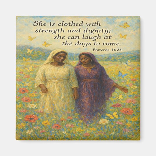 Waardigheid en kracht Christelijke kunstmagneet Magneet (Voorkant)