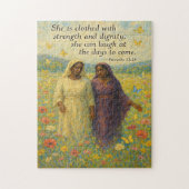 Waardigheid en kracht Christelijke kunstpuzzel Legpuzzel (Verticaal)