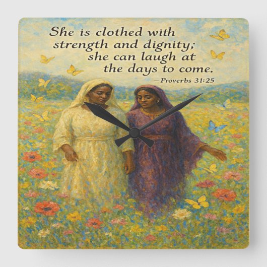 Waardigheid en kracht Decoratieve wandklok (Voorkant)