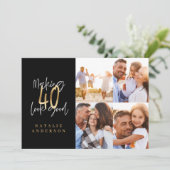 waardoor 40 er goed uitziet als een zwarte en goud kaart (Staand voorkant)