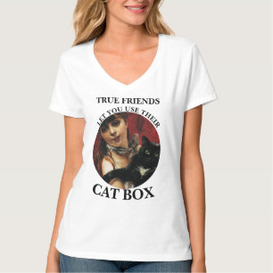 WAARE VRIENDEN LATEN JE HUN KAT DOOS GEBRUIKEN HG T-SHIRT