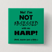 Waargenomen Harp Vierkante Button 5,1 Cm (Voorkant)