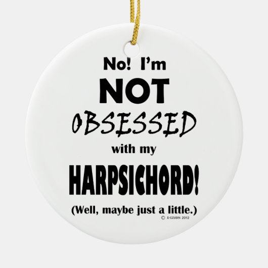 Waargenomen Harpsichord Keramisch Ornament (Voorkant)