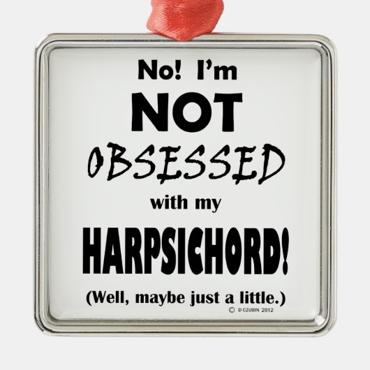 Waargenomen Harpsichord Metalen Ornament (Voorkant)