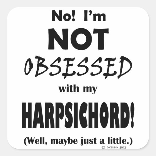 Waargenomen Harpsichord Vierkante Sticker (Voorkant)