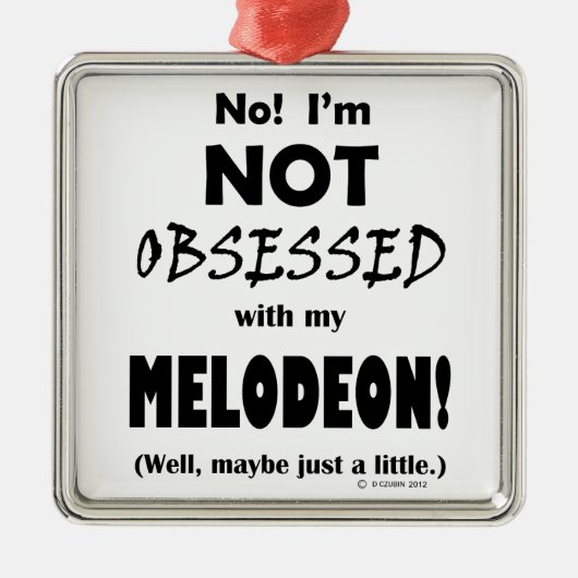 Waargenomen Melodeon Metalen Ornament (Voorkant)