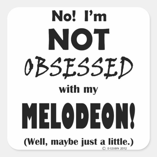 Waargenomen Melodeon Vierkante Sticker (Voorkant)
