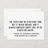 Waarheid breekt nooit Citaat Briefkaart (Voorkant / Achterkant)