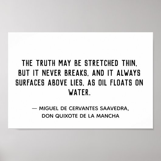 Waarheid breekt nooit Citaat Poster (Voorkant)