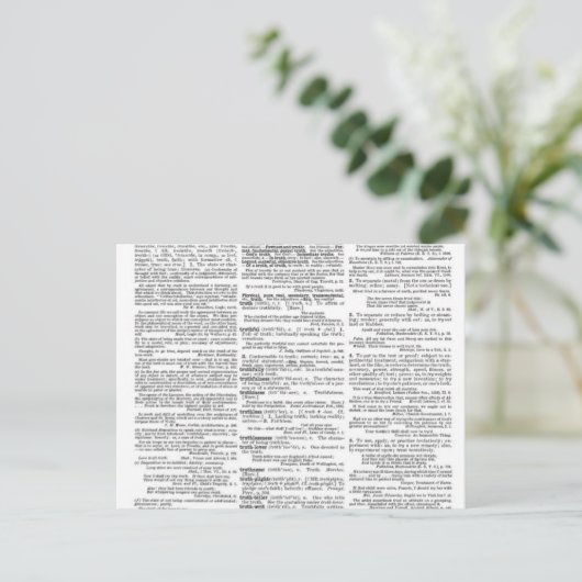 Waarheid Briefkaart (Staand voorkant)