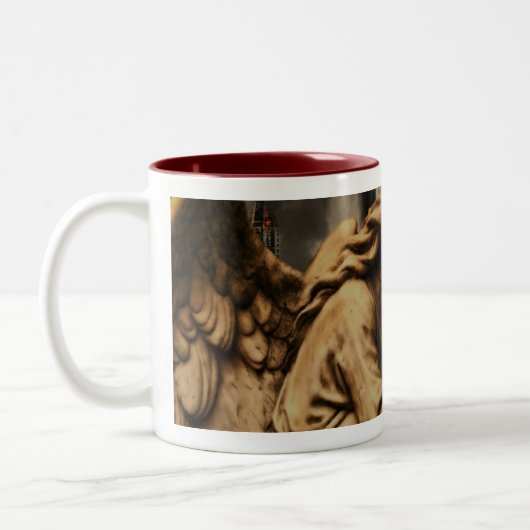 Waarheid en liefde tweekleurige koffiemok (Links)