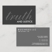 waarheid en rechtvaardigheid. (kleur aanpasbaar) visitekaartje (Voorkant / Achterkant)