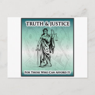 Waarheid en rechtvaardigheid - Lady Justice Briefkaart