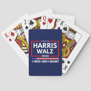 Waarheid Hoop Decency Harris Walz 2024 Pokerkaarten