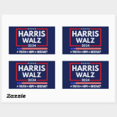 Waarheid Hoop Decency Harris Walz 2024 Rechthoekige Sticker (Vel)