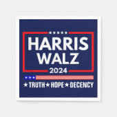 Waarheid Hoop Decency Harris Walz 2024 Servet (Voorkant)
