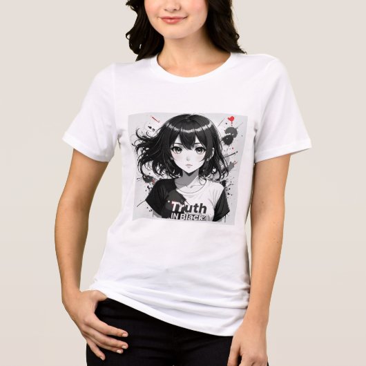 Waarheid in het zwart Tri-Blend shirt (Voorkant)