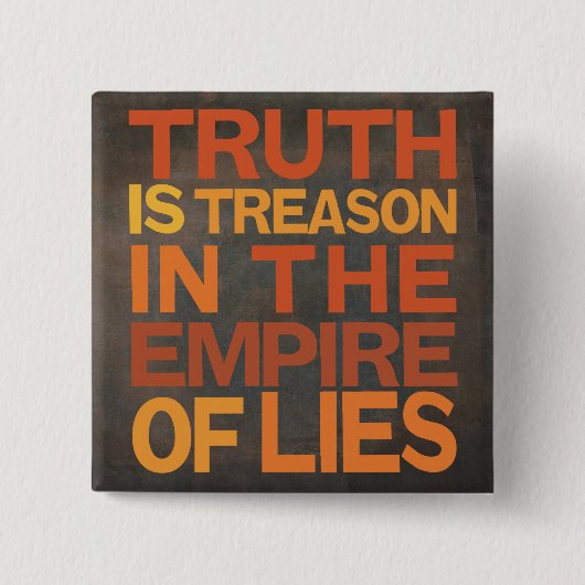 Waarheid is de reden vierkante button 5,1 cm (Voorkant)