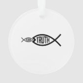 Waarheid is groter dan religie ornament (achterkant)