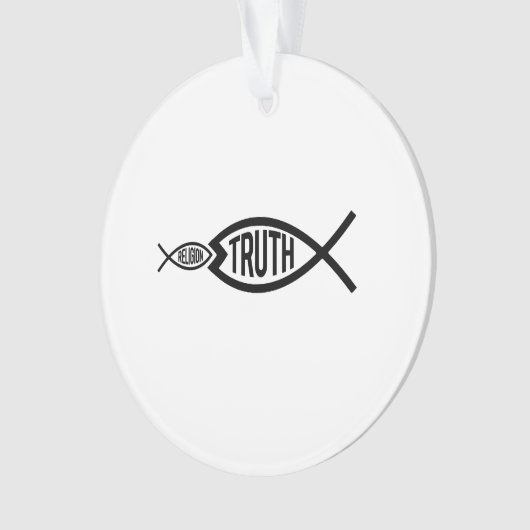 Waarheid is groter dan religie ornament (voorkant)