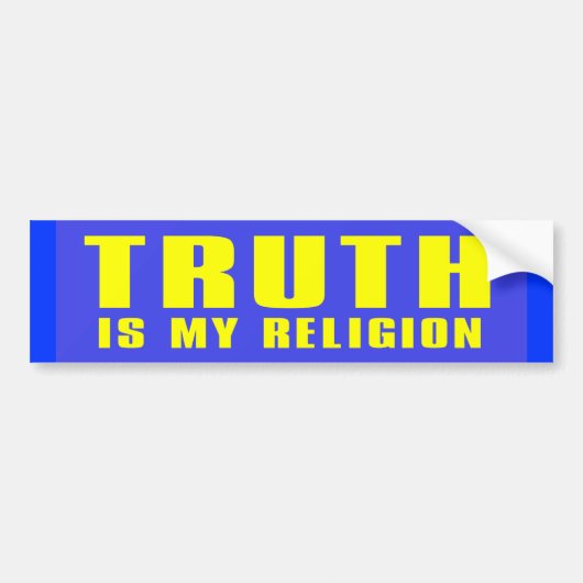 waarheid is mijn religie bumpersticker (Voorkant)