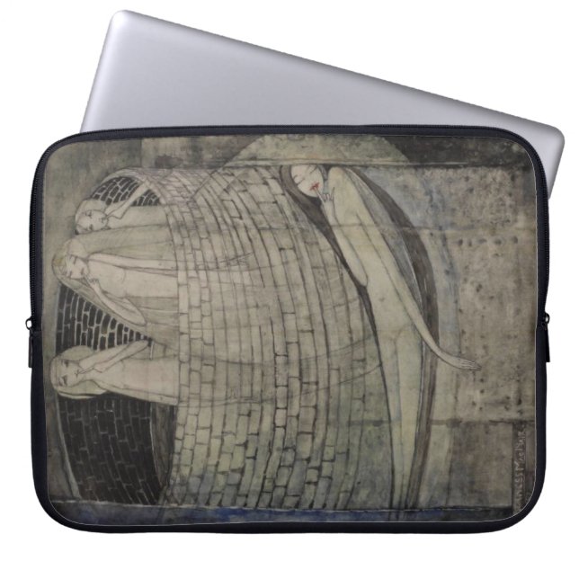 Waarheid ligt aan de onderkant van de put laptop sleeve (Voorkant)