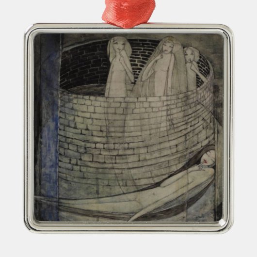 Waarheid ligt aan de onderkant van de put metalen ornament (Voorkant)