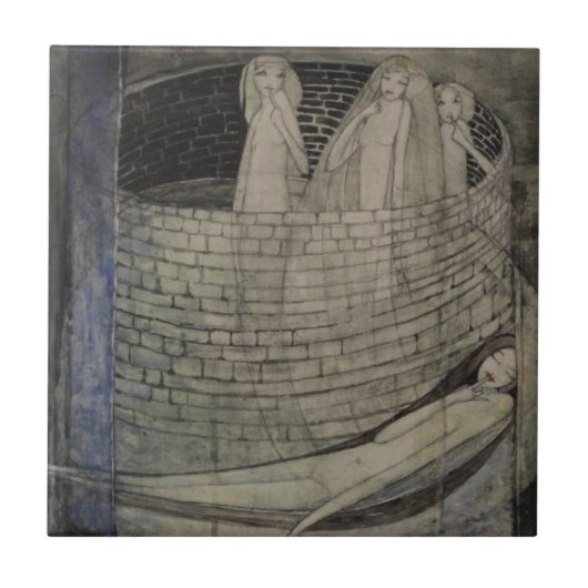 Waarheid ligt aan de onderkant van de put tegeltje (Voorkant)