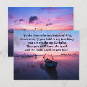 Waarheid Maakt Je Vrij Bijbel Geheugenkaart Briefkaart (Voorkant / Achterkant)