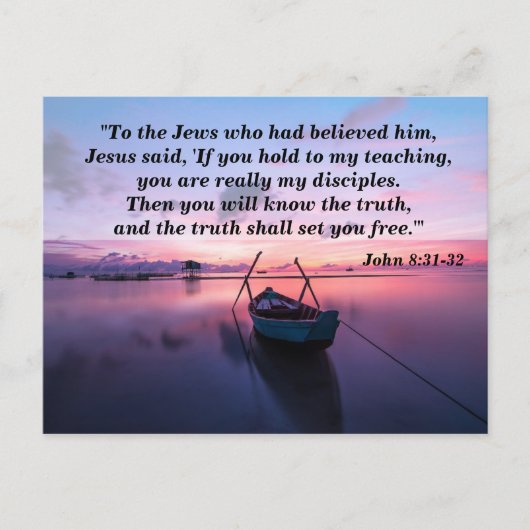 Waarheid Maakt Je Vrij Bijbel Geheugenkaart Briefkaart (Voorkant)