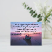 Waarheid Maakt Je Vrij Bijbel Geheugenkaart Briefkaart (Staand voorkant)