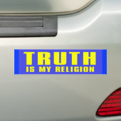 waarheid mijn godsdienst bumpersticker (Op auto)