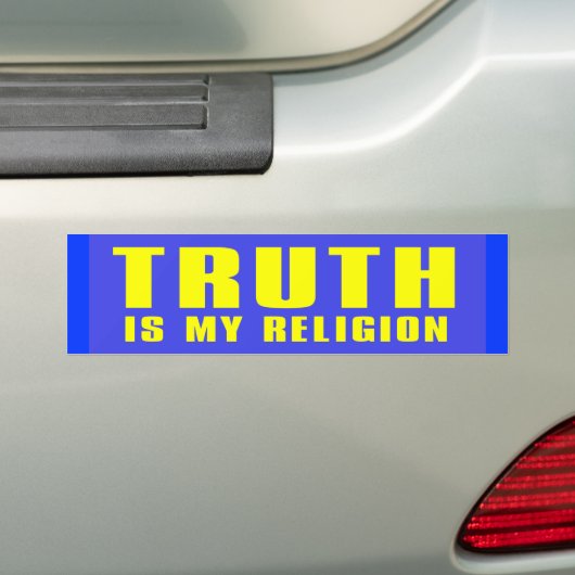 waarheid mijn godsdienst bumpersticker (Op auto)
